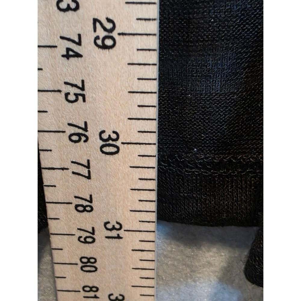 Catherines Womens 1X 18/20W Black Space Dye Open Front Short Sleeve Cardigan - Picture 7 of 10